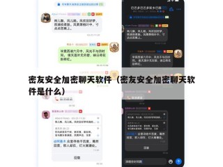 密友安全加密聊天软件（密友安全加密聊天软件是什么）
