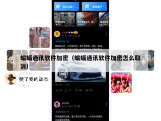 蝙蝠通讯软件加密（蝙蝠通讯软件加密怎么取消）