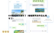 IOS蝙蝠聊天用不了（蝙蝠聊天软件怎么用不了）