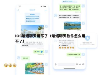IOS蝙蝠聊天用不了（蝙蝠聊天软件怎么用不了）