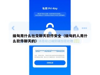 缅甸用什么社交聊天软件安全（缅甸的人用什么软件聊天的）