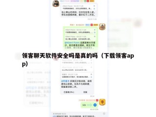 领客聊天软件安全吗是真的吗（下载领客app）