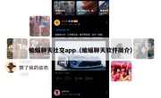 蝙蝠聊天社交app（蝙蝠聊天软件简介）