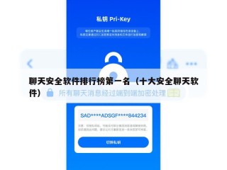 聊天安全软件排行榜第一名（十大安全聊天软件）