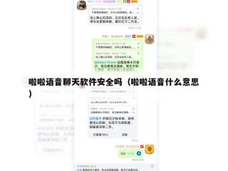 啦啦语音聊天软件安全吗（啦啦语音什么意思）