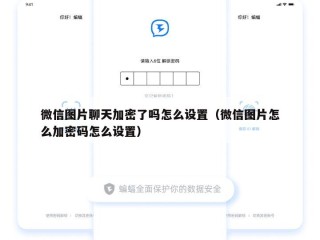 微信图片聊天加密了吗怎么设置（微信图片怎么加密码怎么设置）