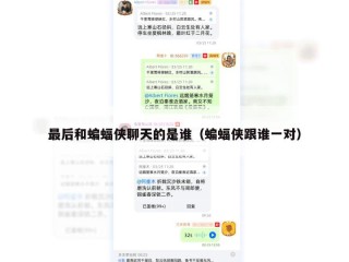 最后和蝙蝠侠聊天的是谁（蝙蝠侠跟谁一对）