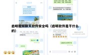 启明视频聊天软件安全吗（启明软件是干什么的）