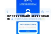 简洁干净安全的聊天软件（简单安全的聊天软件）