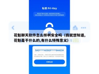 花魁聊天软件怎么样啊安全吗（我就想知道,花魁是干什么的,有什么特殊意义）
