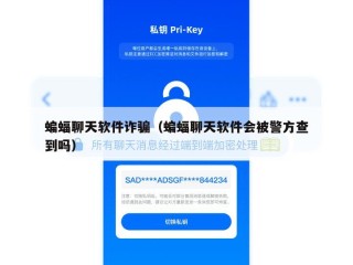 蝙蝠聊天软件诈骗（蝙蝠聊天软件会被警方查到吗）
