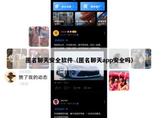 匿名聊天安全软件（匿名聊天app安全吗）
