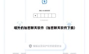 墙外的加密聊天软件（加密聊天软件下载）