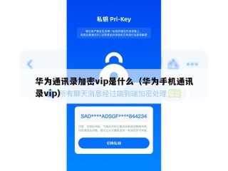 华为通讯录加密vip是什么（华为手机通讯录vip）