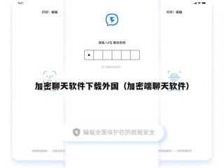 加密聊天软件下载外国（加密端聊天软件）