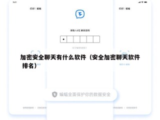加密安全聊天有什么软件（安全加密聊天软件 排名）