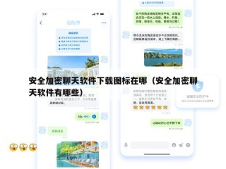 安全加密聊天软件下载图标在哪（安全加密聊天软件有哪些）