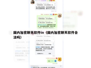 国内加密聊天软件in（国内加密聊天软件合法吗）