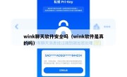 wink聊天软件安全吗（wink软件是真的吗）
