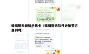 蝙蝠聊天被骗手机卡（蝙蝠聊天软件会被警方查到吗）