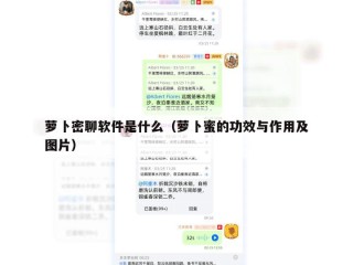 萝卜密聊软件是什么（萝卜蜜的功效与作用及图片）