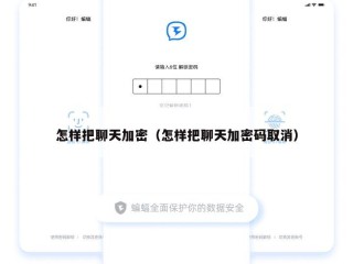 怎样把聊天加密（怎样把聊天加密码取消）