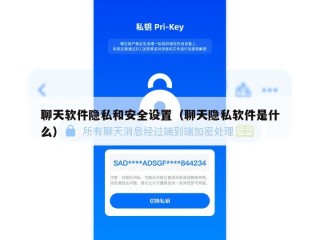 聊天软件隐私和安全设置（聊天隐私软件是什么）