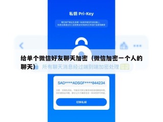 给单个微信好友聊天加密（微信加密一个人的聊天）
