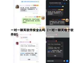 一对一聊天软件安全么吗（一对一聊天哪个软件好）