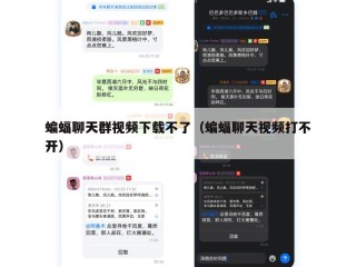 蝙蝠聊天群视频下载不了（蝙蝠聊天视频打不开）