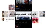 萝卜密聊举报反被封（卜萝卜萝蜜）