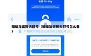 蝙蝠加密聊天群号（蝙蝠加密聊天群号怎么看）