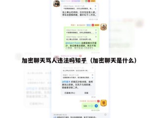 加密聊天骂人违法吗知乎（加密聊天是什么）