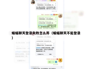 蝙蝠聊天登录失败怎么弄（蝙蝠聊天不能登录）