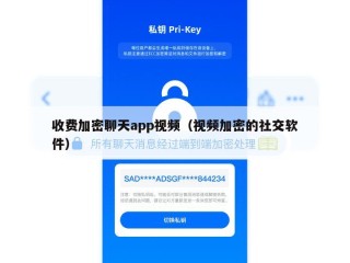 收费加密聊天app视频（视频加密的社交软件）