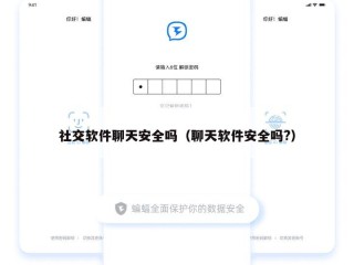 社交软件聊天安全吗（聊天软件安全吗?）