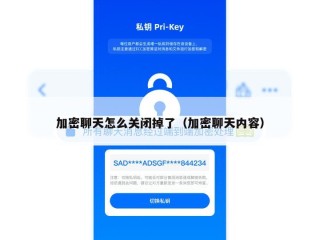 加密聊天怎么关闭掉了（加密聊天内容）