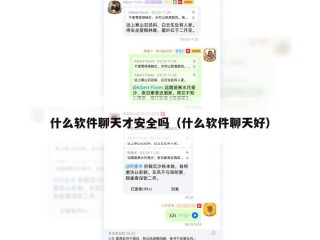 什么软件聊天才安全吗（什么软件聊天好）