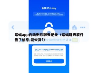 蝙蝠app自动删除聊天记录（蝙蝠聊天软件删了信息,能恢复?）