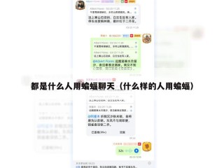 都是什么人用蝙蝠聊天（什么样的人用蝙蝠）