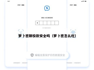 萝卜密聊投款安全吗（萝卜密怎么吃）
