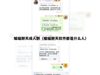 蝙蝠聊天成人群（蝙蝠聊天软件都是什么人）