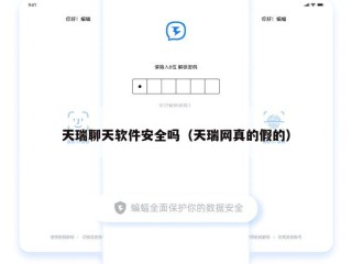 天瑞聊天软件安全吗（天瑞网真的假的）