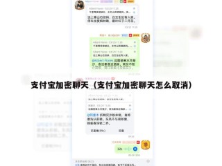 支付宝加密聊天（支付宝加密聊天怎么取消）