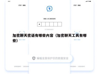加密聊天密语有哪些内容（加密聊天工具有哪些）