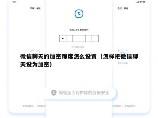 微信聊天的加密程度怎么设置（怎样把微信聊天设为加密）