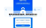 聊天自带加密功能吗（聊天加密方法）