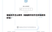 蝙蝠软件怎么聊天（蝙蝠聊天软件怎样加陌生好友）