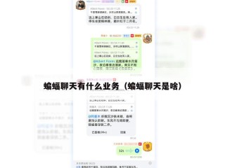 蝙蝠聊天有什么业务（蝙蝠聊天是啥）