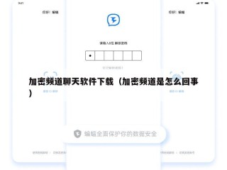 加密频道聊天软件下载（加密频道是怎么回事）